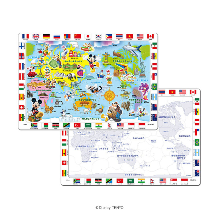 60ピース ミッキーマウスと世界地図であそぼう！　